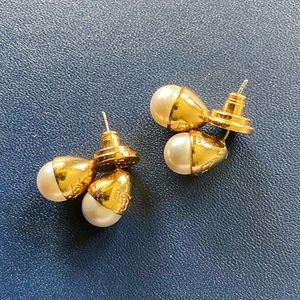 Tory Burch Double Pearl Earrings